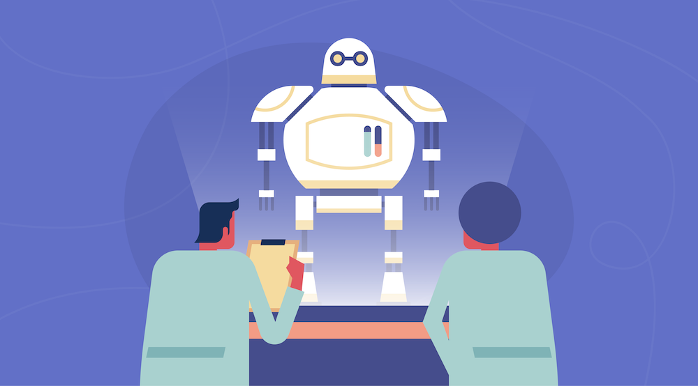 Vector characters evaluating a robot vector.