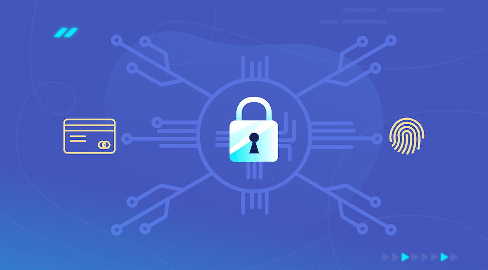 A vector lock illustrating the security of PCI DSS compliance.
