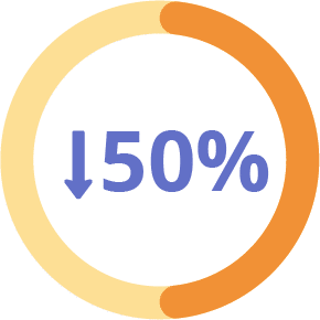 50 Percent Decrease