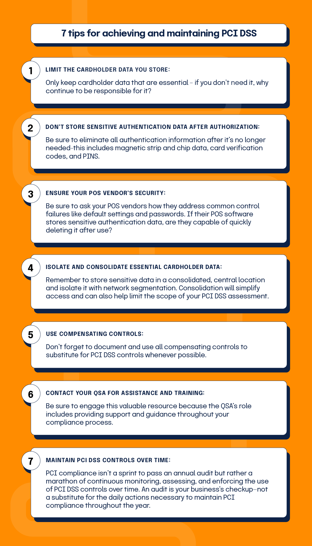 7 steps for achieving and maintaining PCI DSS compliance