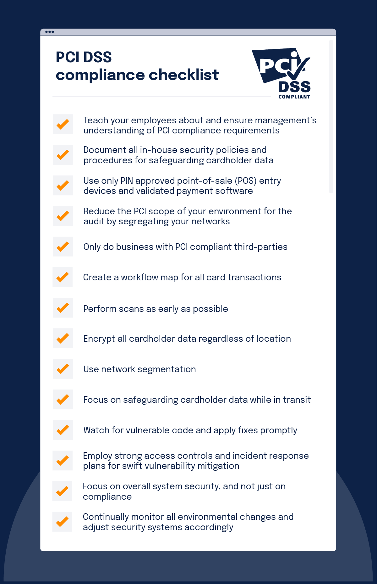 A checklist for being PCI DSS compliance audit ready