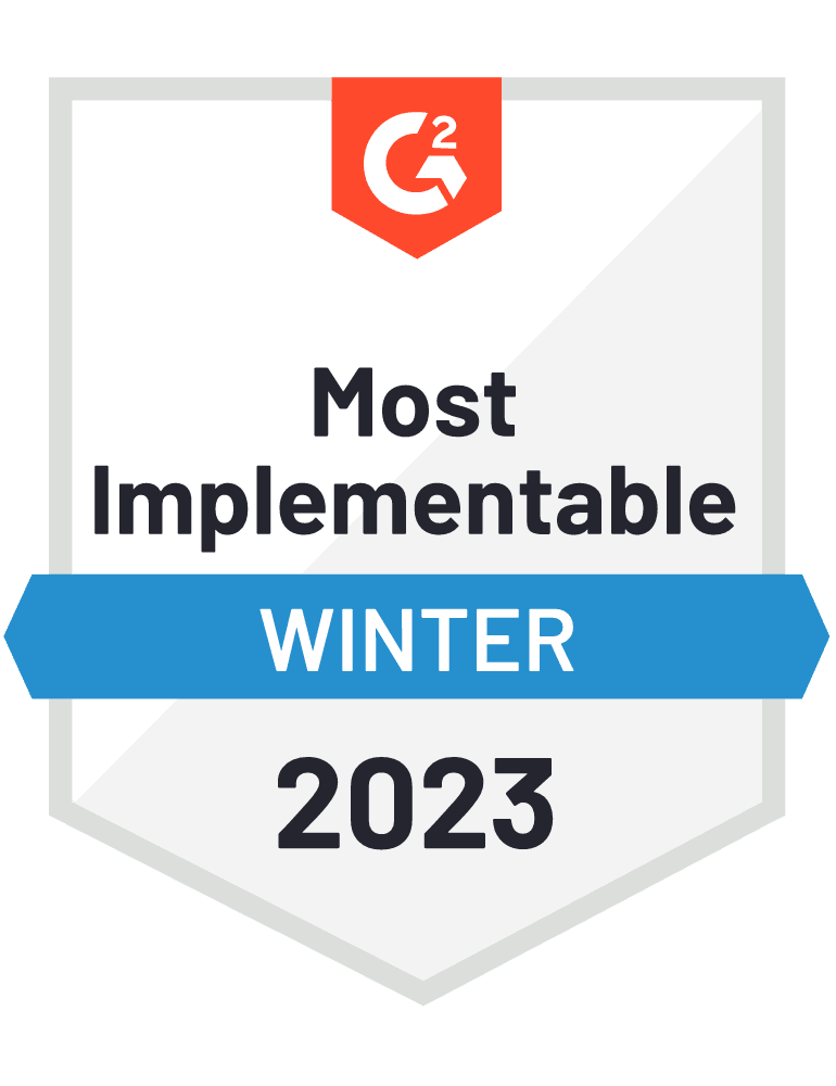 G2 Crowd Fastest Implementation Badge