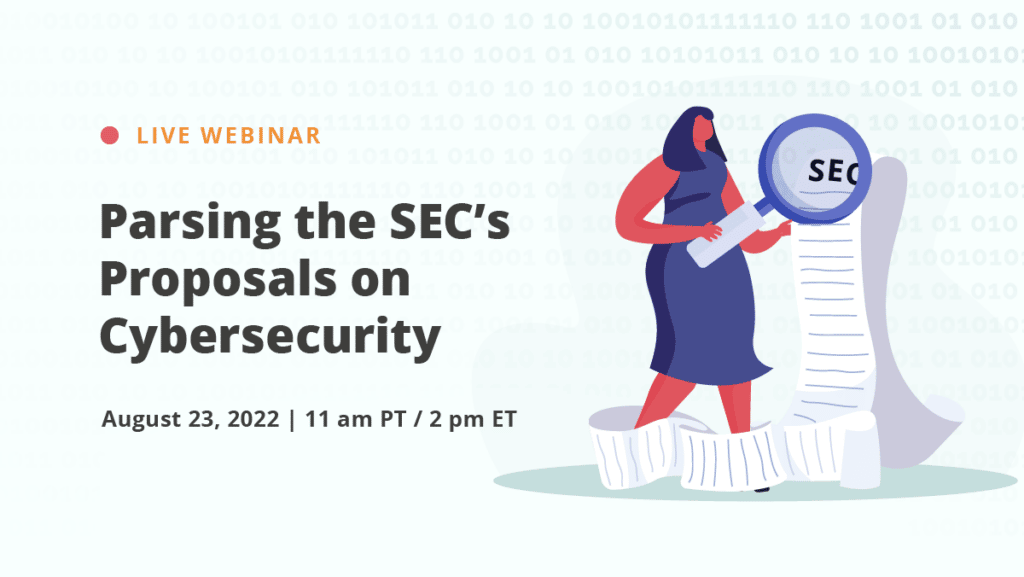Live webinar on the SEC's update for cybersecurity