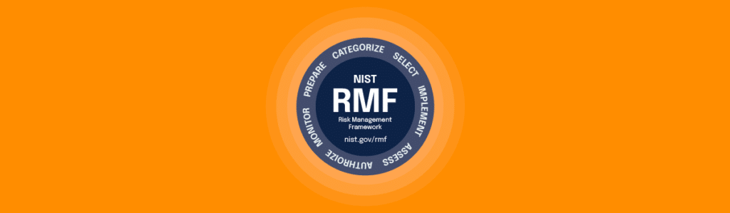 NIST RMF logo on an orange background