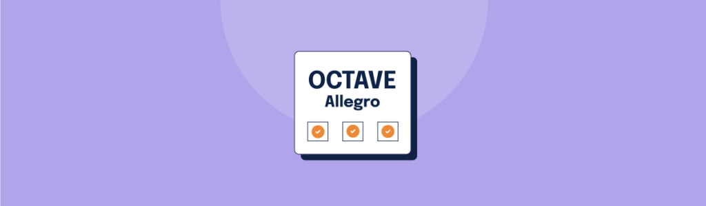 OCTAVE Allegro logo on a purple background