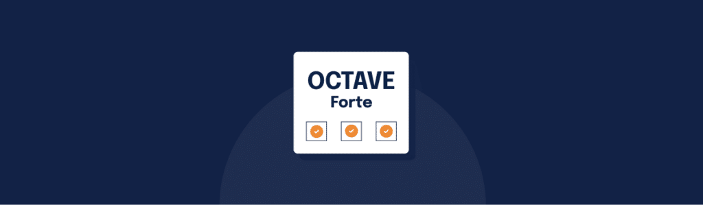 OCTAVE Forte logo on a navy background