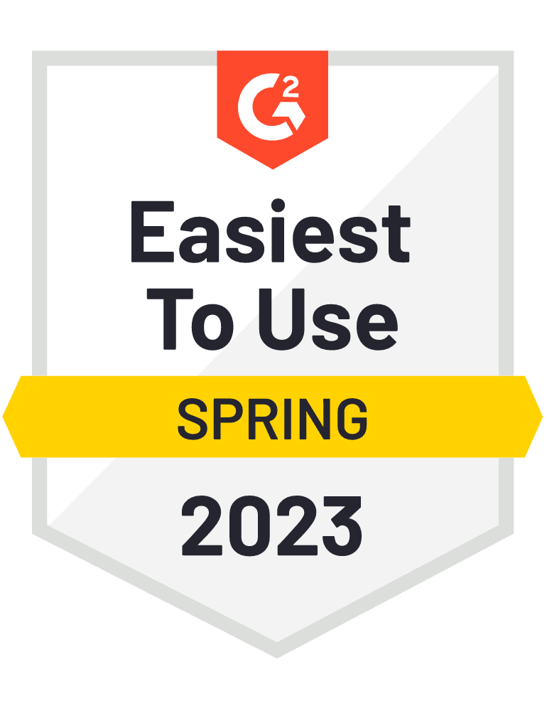 G2 Crowd Best Easiest to Use Spring 2023