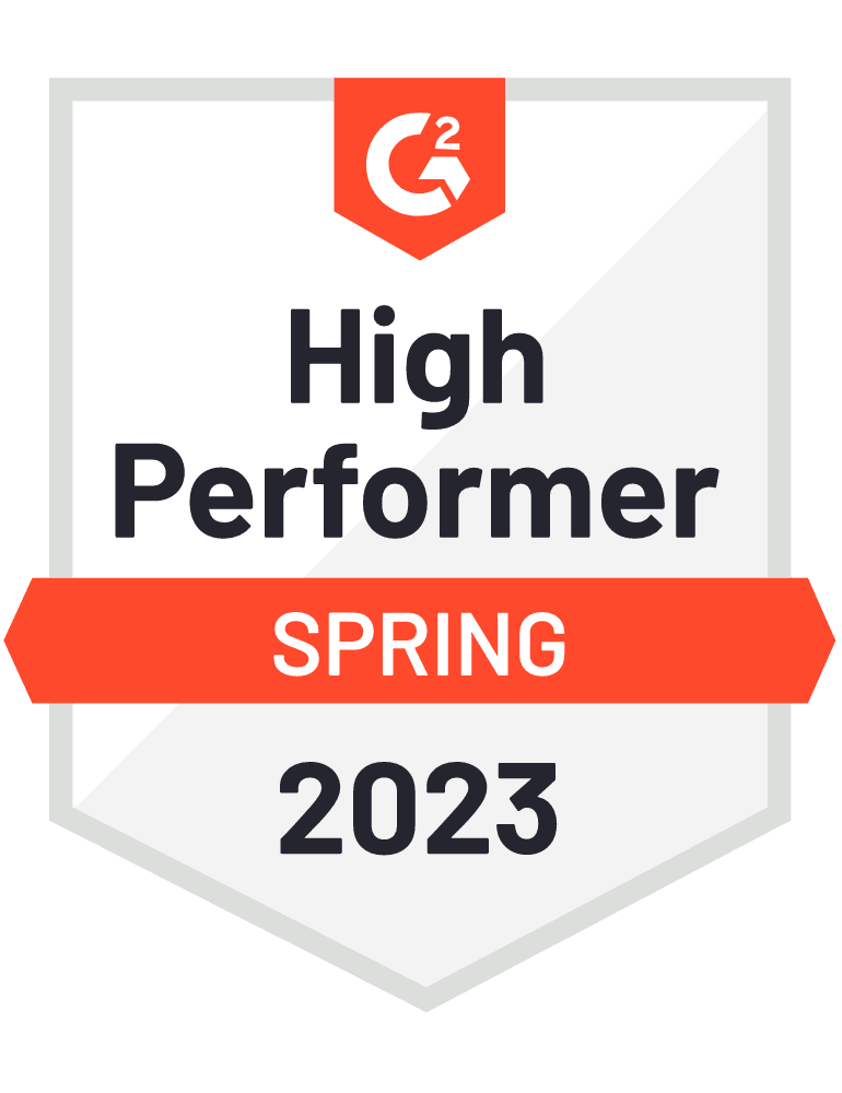 G2 Crowd High Performer Spring 2023
