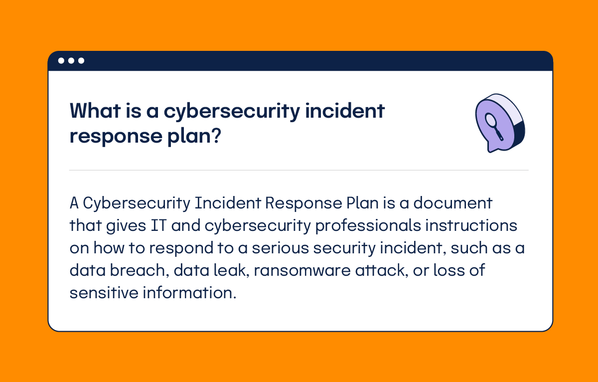 what is a cybersecurity incident response plan
