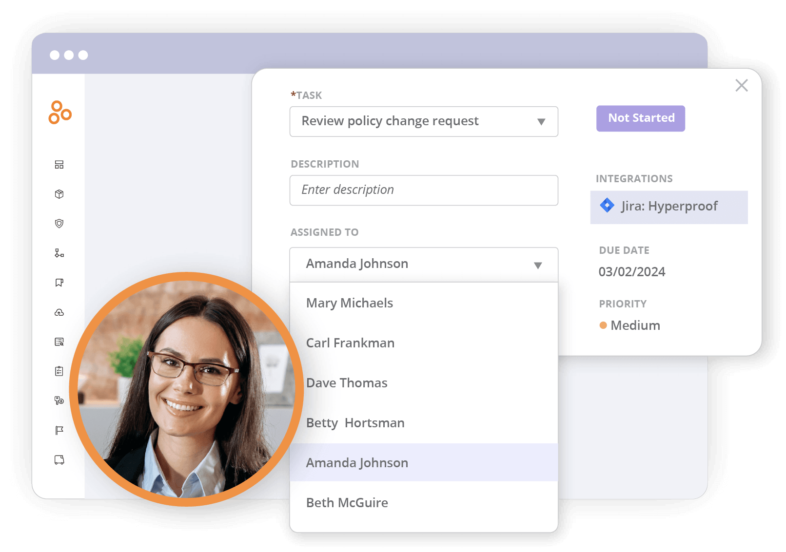 Easily assign tasks to NIST CSF framework participants