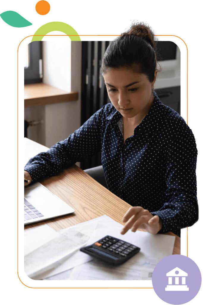 Decorative - Woman working on computer in office environment