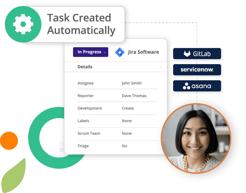 Easily assign tasks to
collaborators