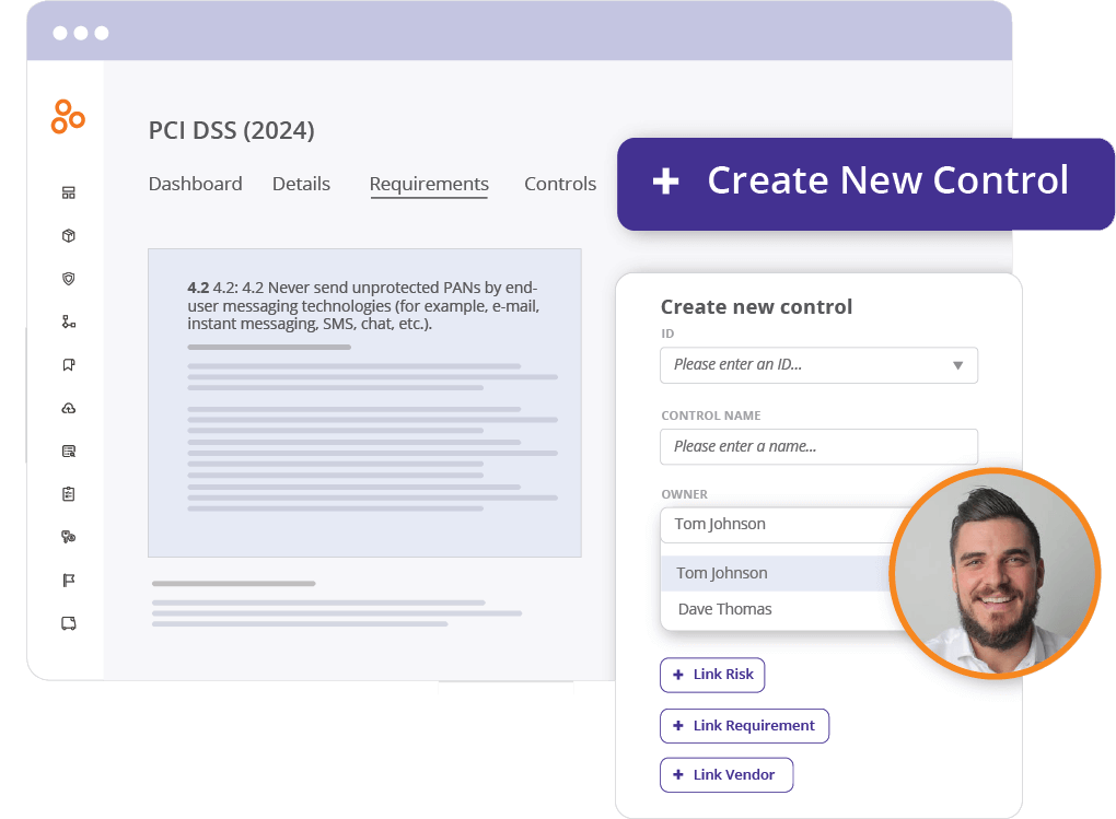 PCI DSS Controls Screen