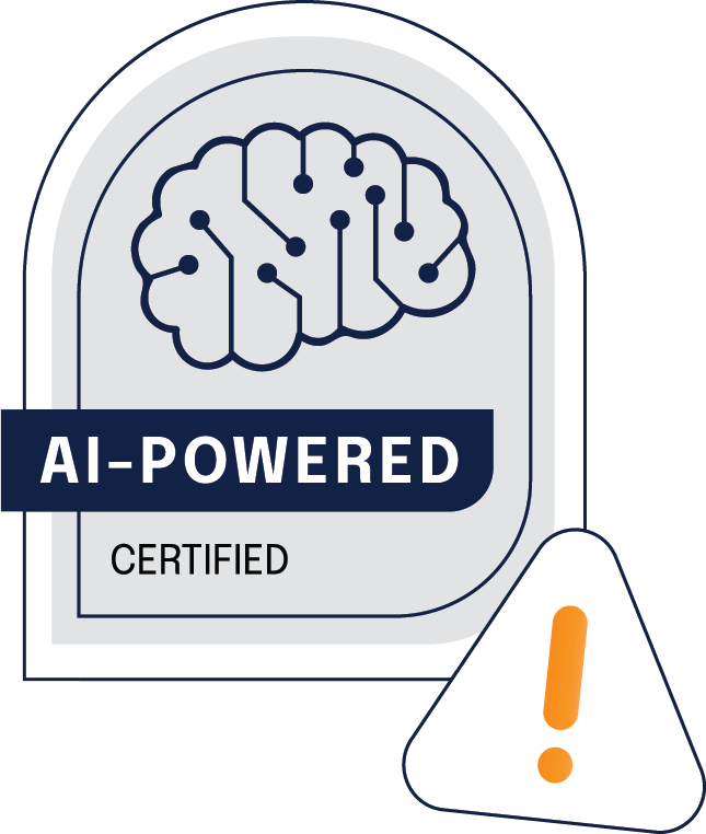 Decorative AI Powered Certified Badge