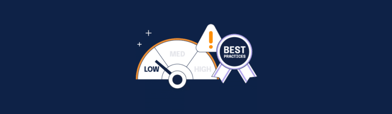 A meter on "low" with a ribbon in front that says "Best Practices"