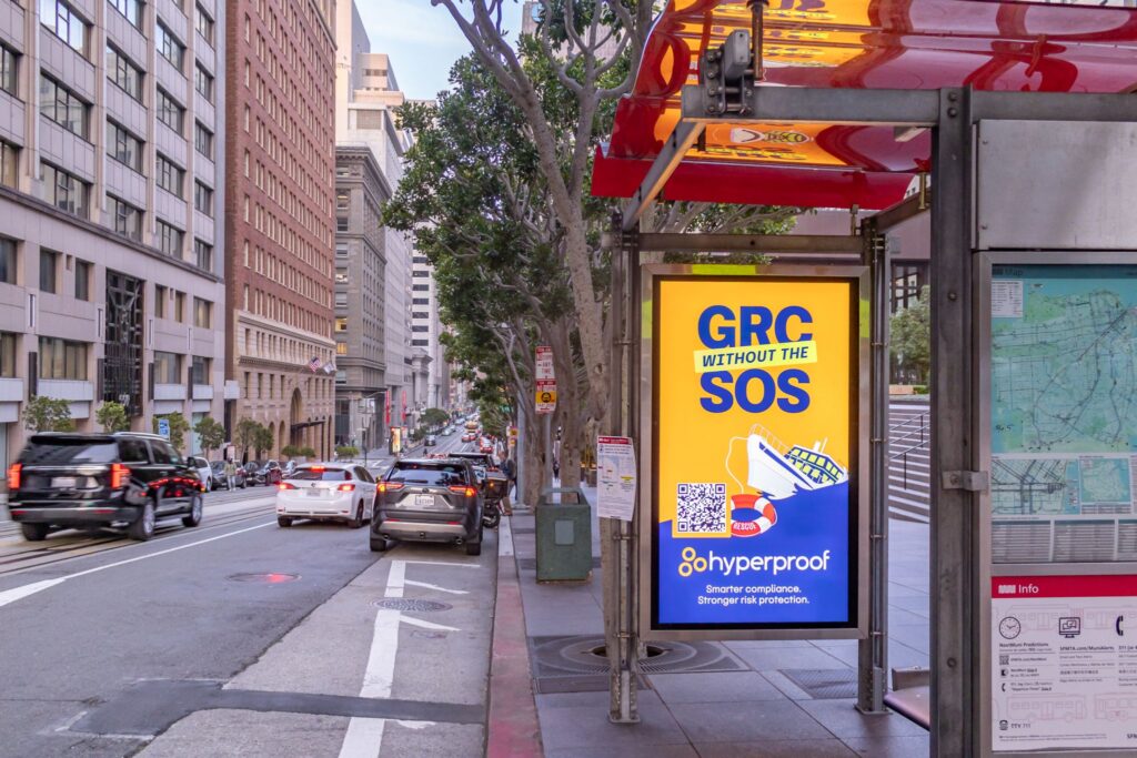 Hyperproof street ads at RSAC 2025