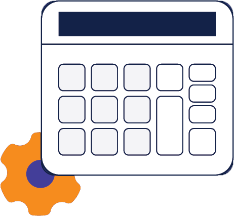 Decorative calculator and gear
