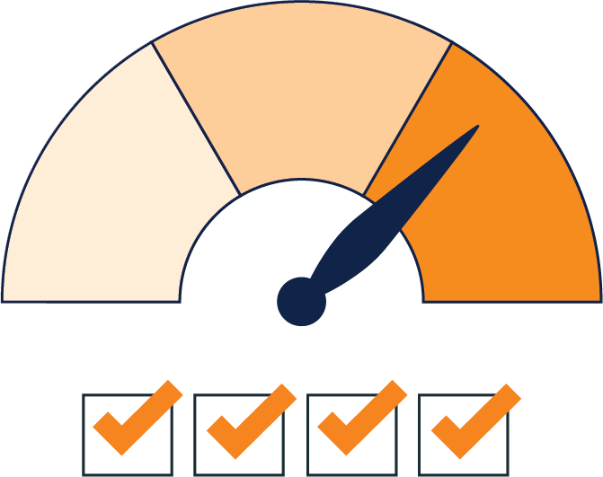 Decorative Gauge with chekmarks