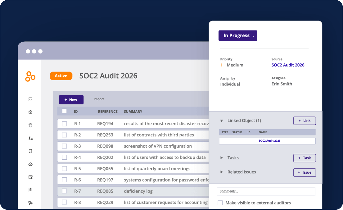 Seamlessly connect controls and audit requests