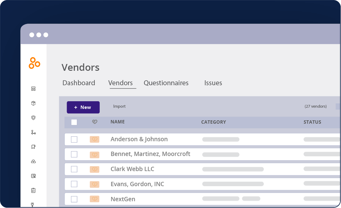 Centralize vendor management