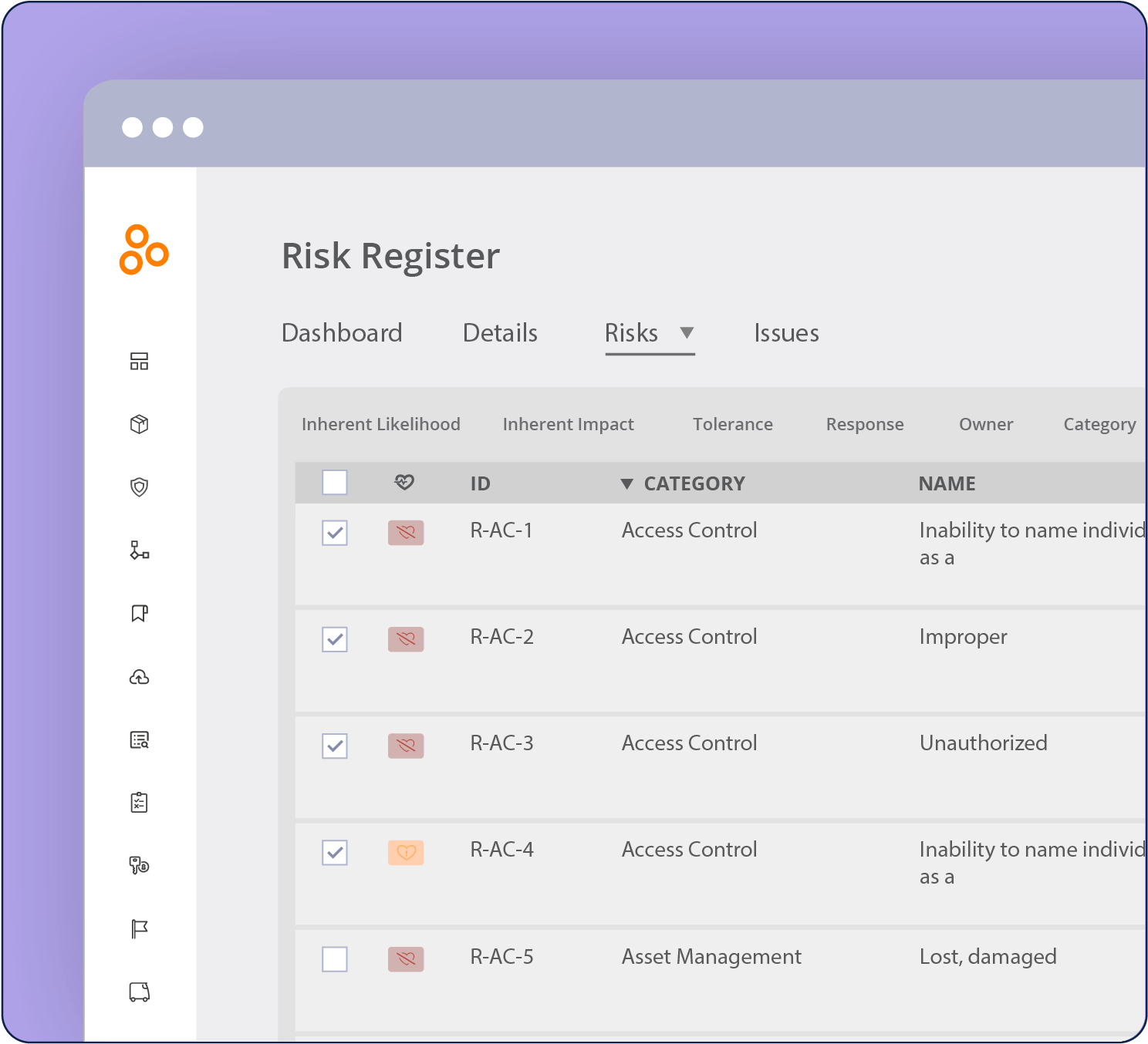 Hyperproof risk register