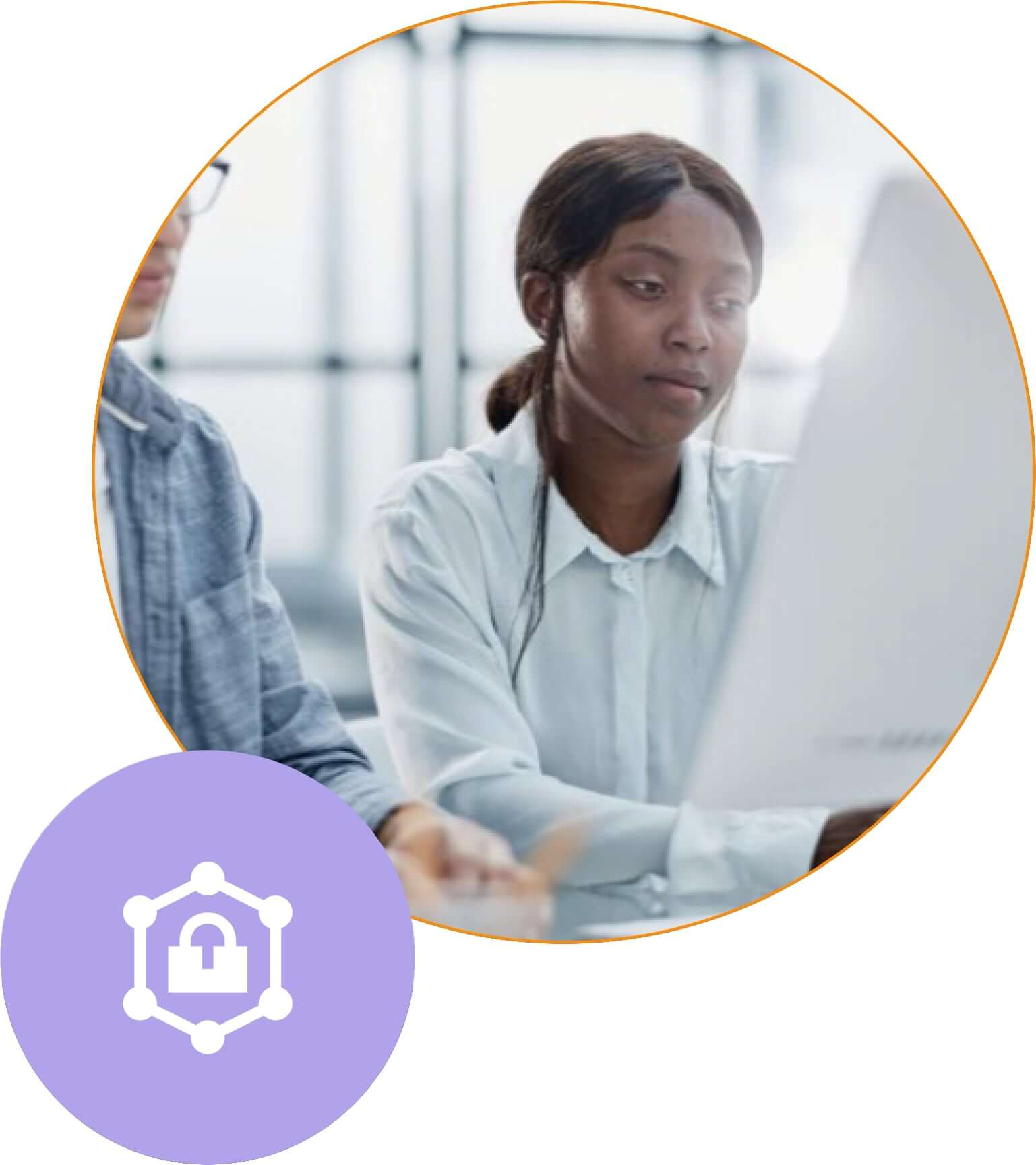 Decorative - Woman working on computer