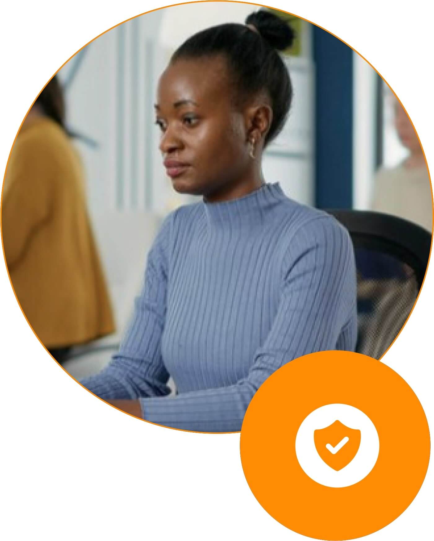 Decorative - woman working in office