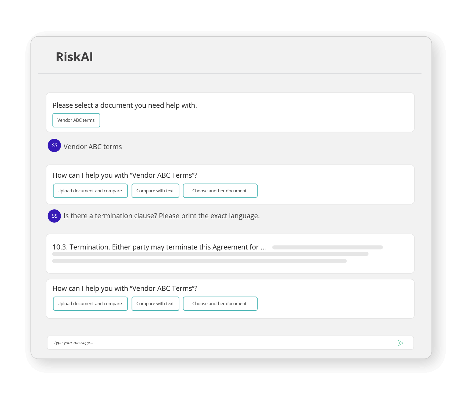 a screenshot of RiskAI