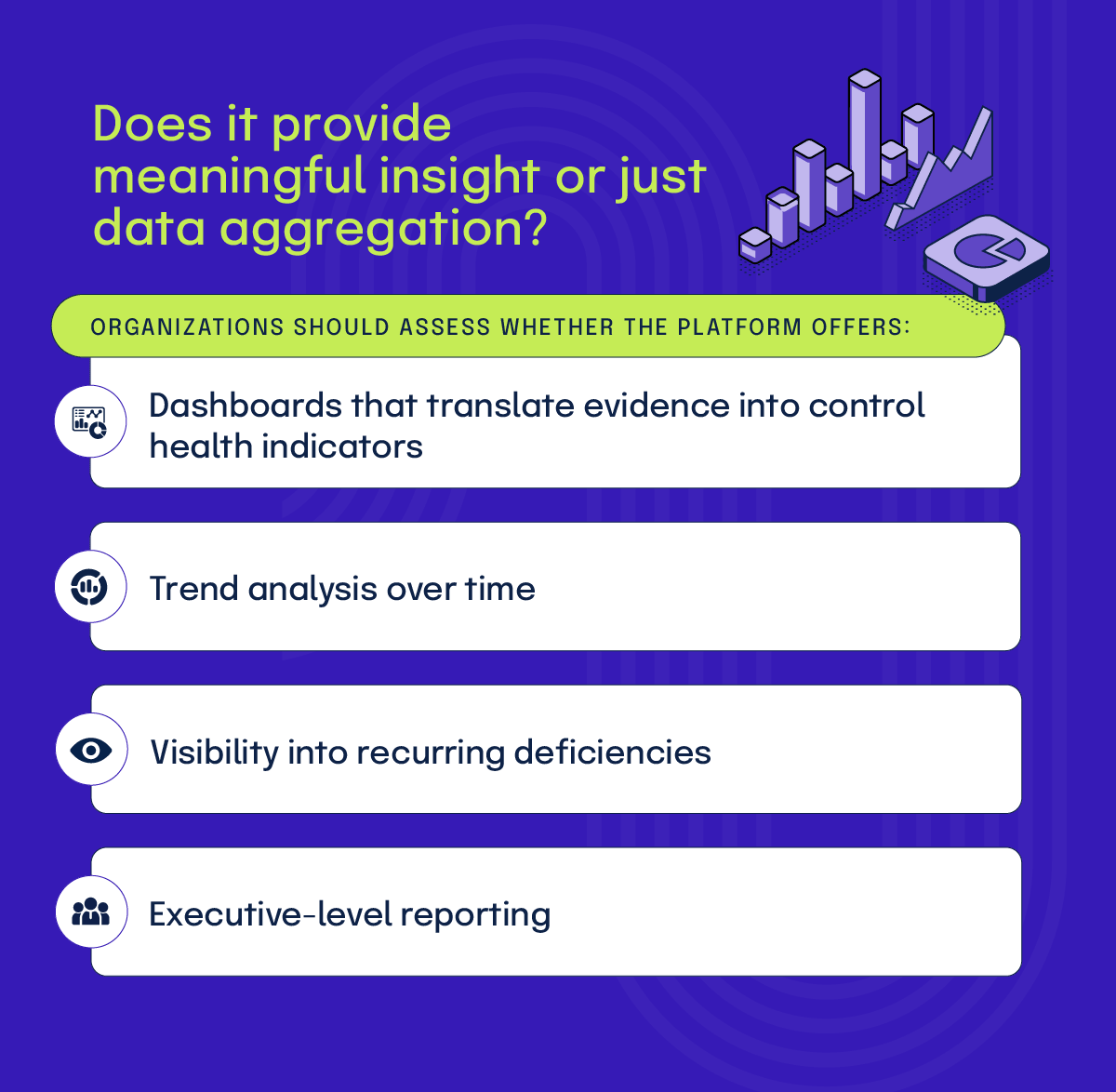 What to assess when evaluating automated evidence collection tools that support meaningful insight