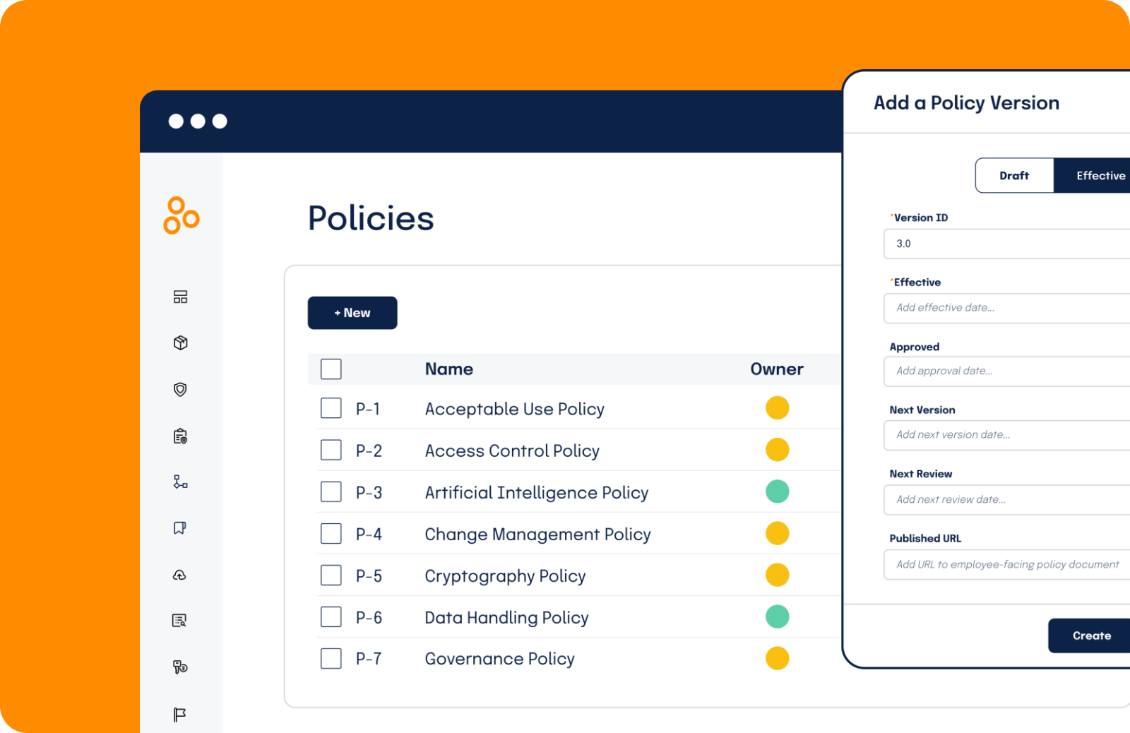 Centralize policy version management
