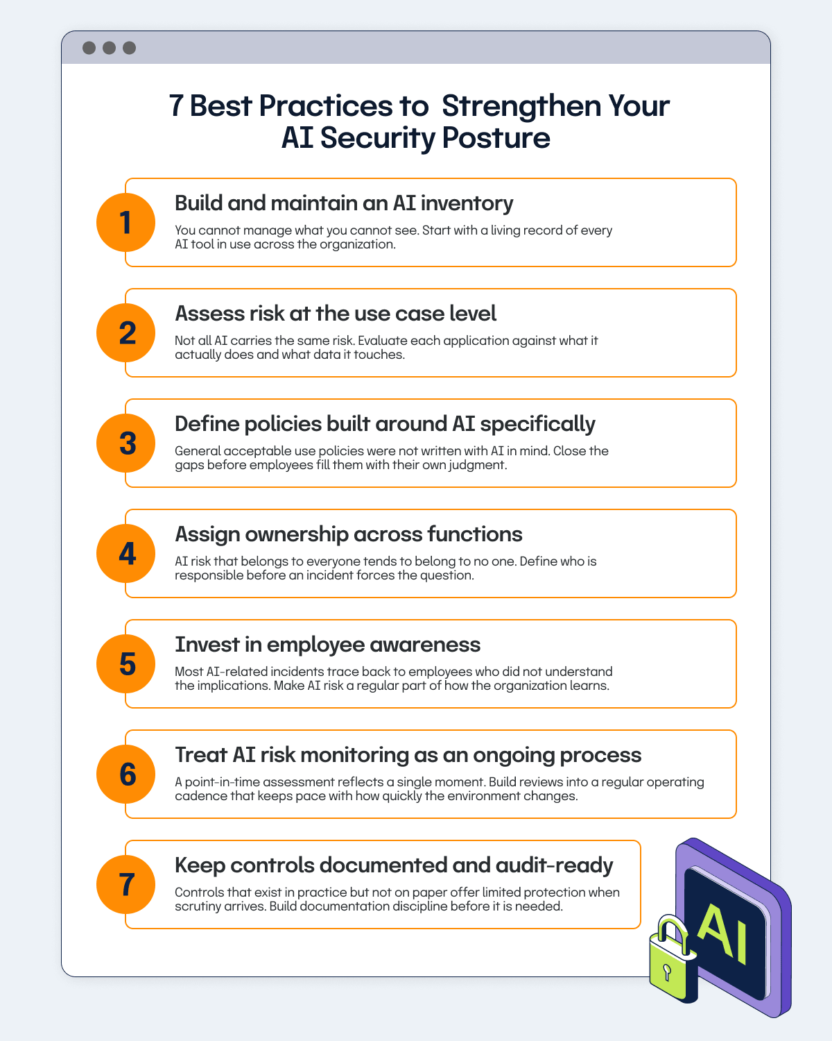 7 best practices to strengthen your AI security posture