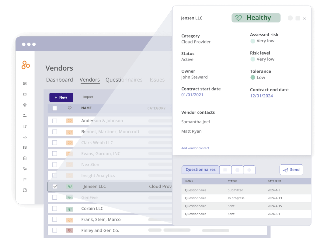 Automate vendor onboarding, risk tiering, and review cycles