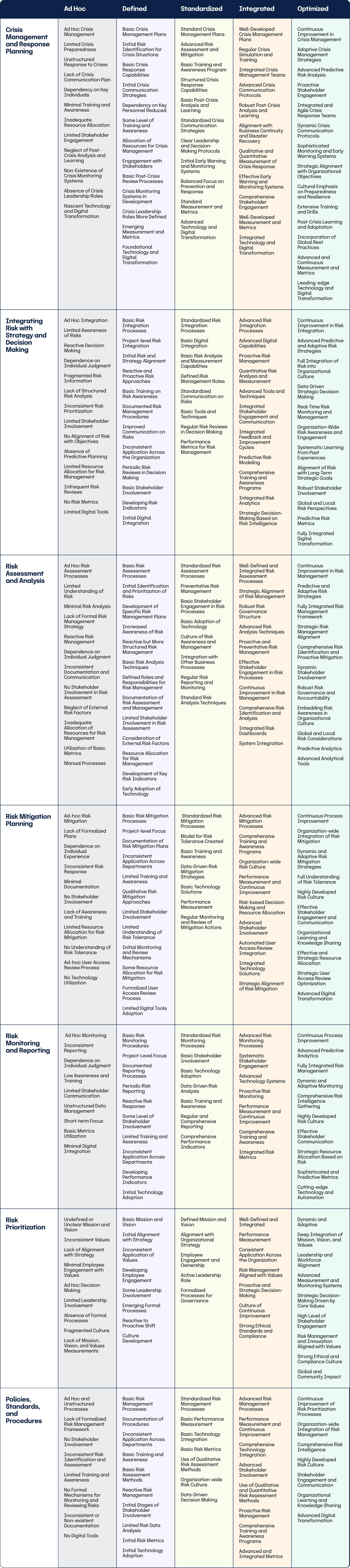 Risk Maturity Chart